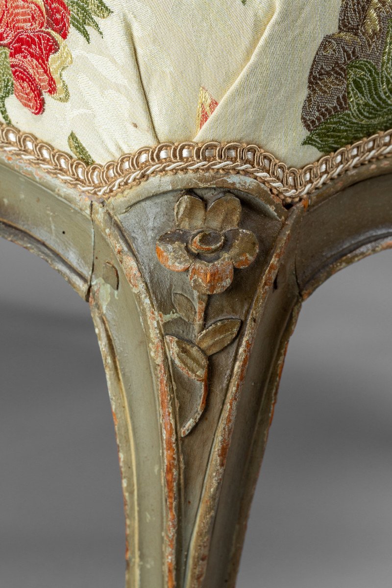 A La Reine Armchair With Curved Back, Stamped L. Delanois. Paris, Around 1765-1768-photo-4
