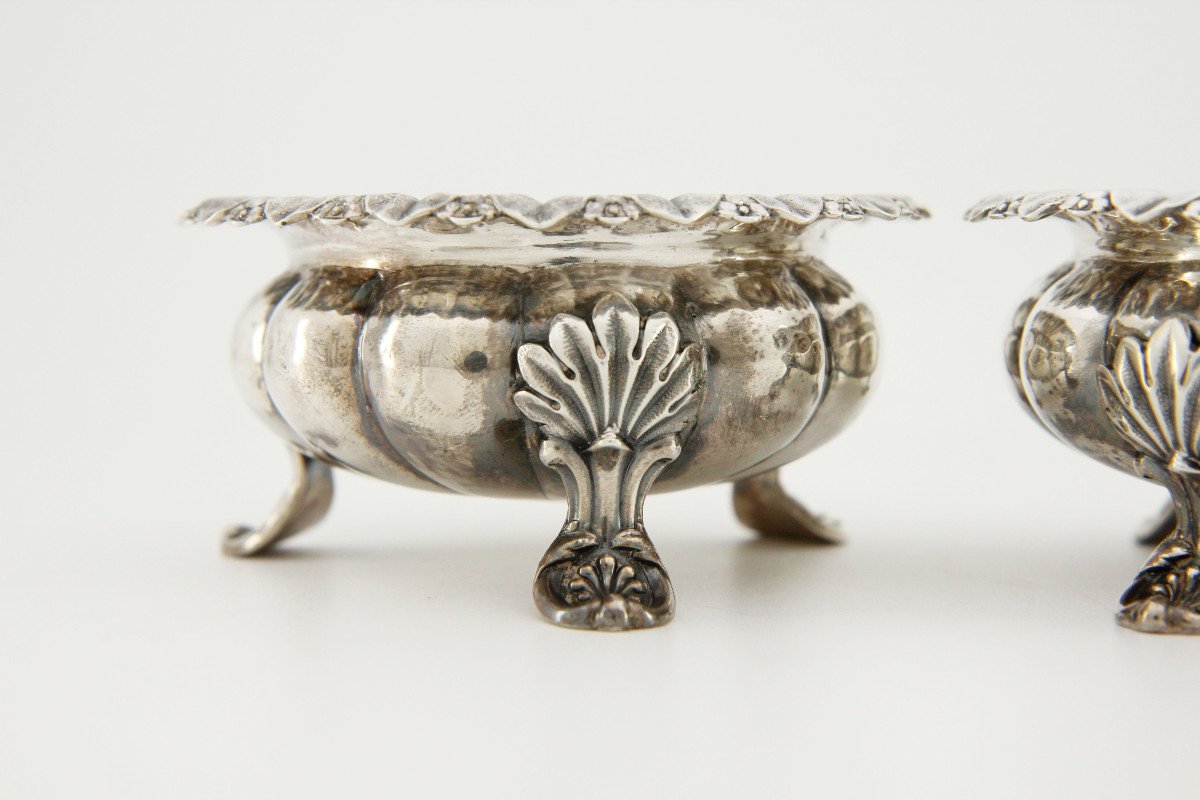 Paire de salerons en argent sterling, orfèvres Edward Barnard & Sons, William IV, Londres 1834-photo-2