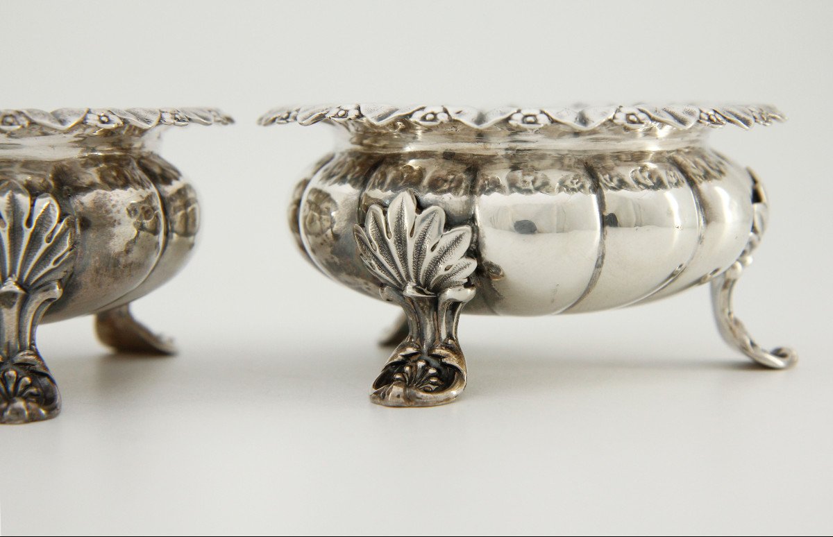 Paire de salerons en argent sterling, orfèvres Edward Barnard & Sons, William IV, Londres 1834-photo-3