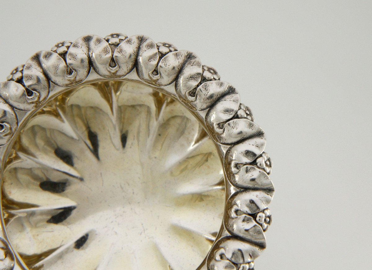 Pair Of Sterling Silver Salt Cellars, Edward Barnard & Sons, William IV Era, London 1834-photo-4