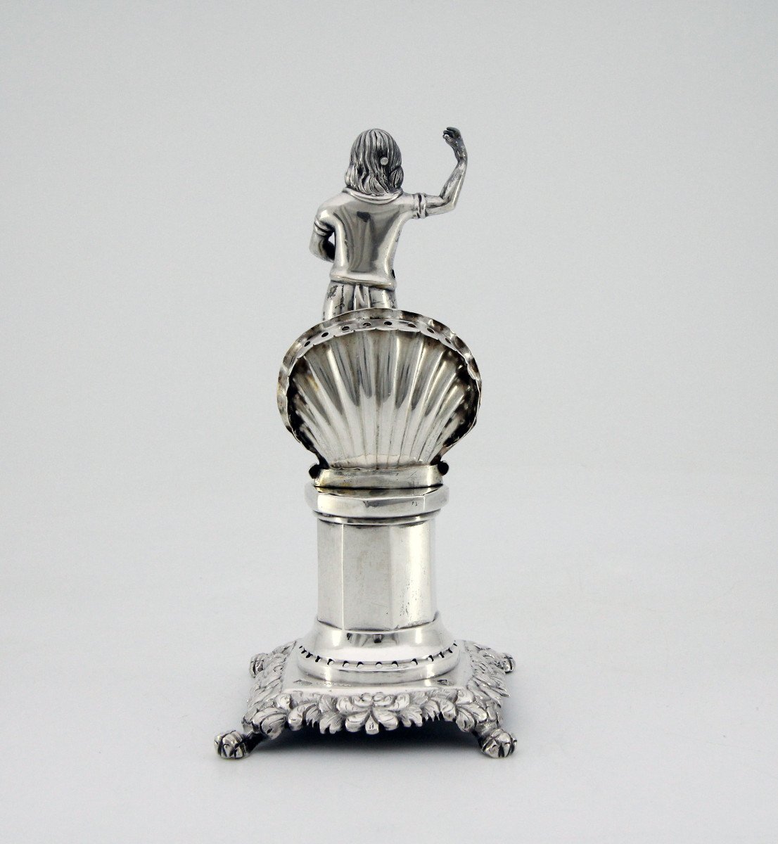 Toothpick Holder (paliteiro) Amphitrite In Partially Gilded Silver - Porto, 1853 - 1861-photo-4