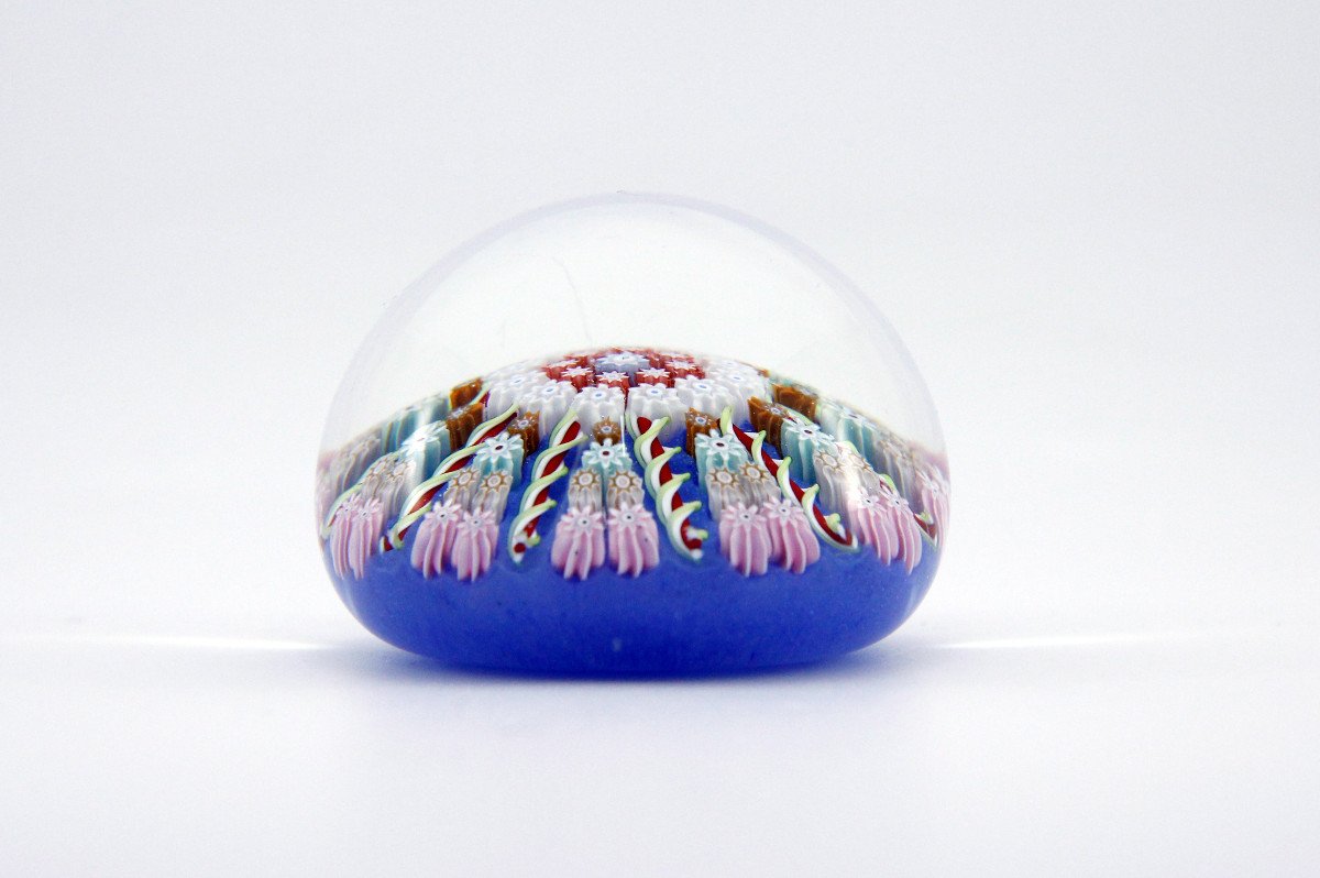 Perthshire Crystal Paperweight, Monogrammed P, Circa 1980-photo-4