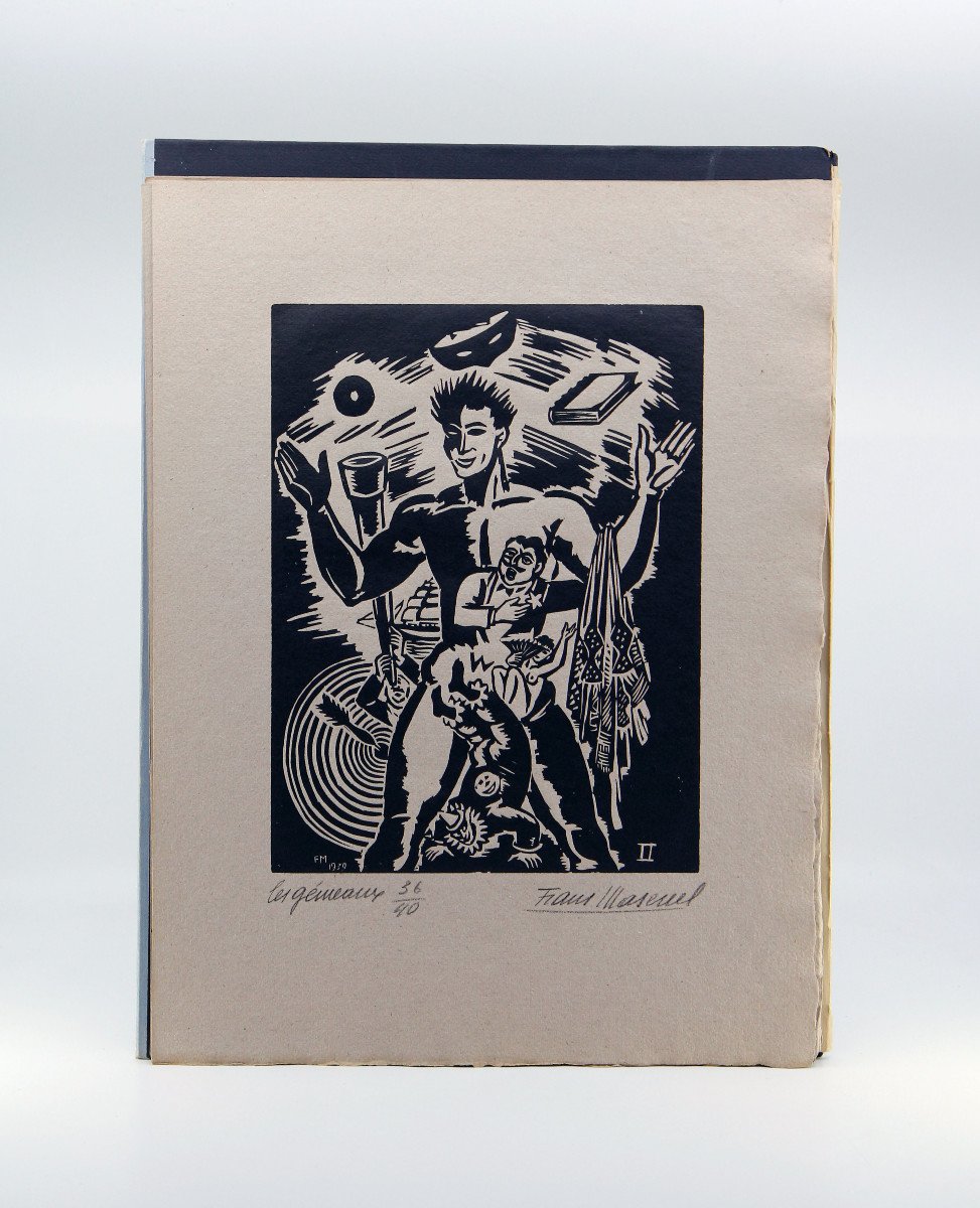 Frans Masereel (1889-1972), Sous Les Signes Du Zodiaque, Series Of 12 Woodcuts, Paris 1940-photo-2