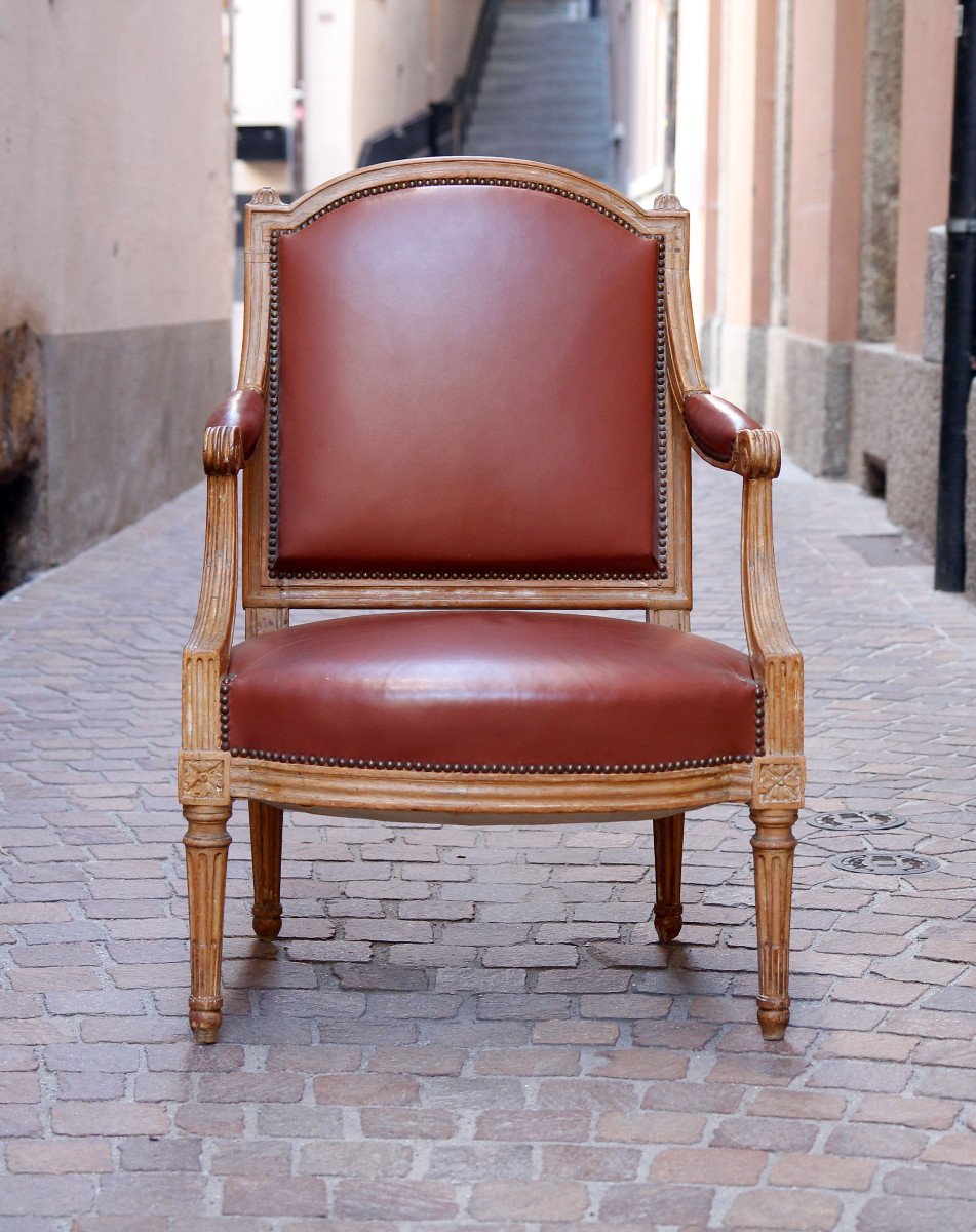 Grand fauteuil à la Reine - Fin de l'époque Louis XVI, vers 1785-photo-2