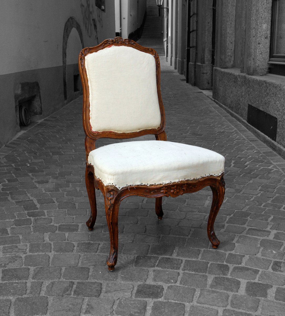 Chair, Louis XV Period - Stamp Of Falconet, Paris Circa 1740