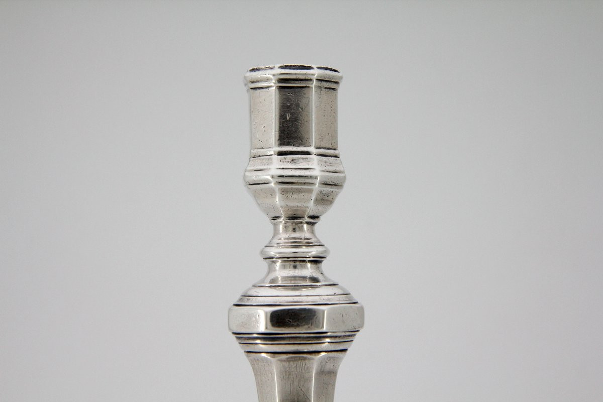 Flambeau Régence armorié Rillart de Verneuil - Claude-Nicolas Grébeude, Paris 1728-1729-photo-7