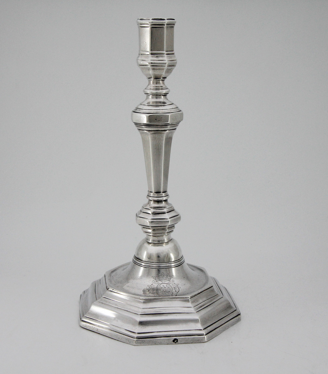 Flambeau Régence armorié Rillart de Verneuil - Claude-Nicolas Grébeude, Paris 1728-1729
