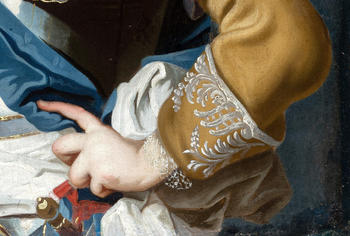 Louis XV jeune, en cuirasse - d'après le portrait officiel du roi par Jean-Baptiste van Loo-photo-4