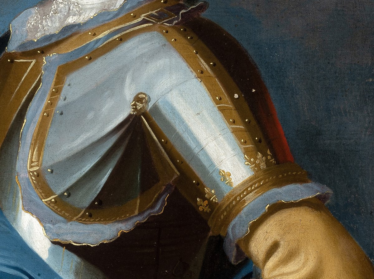Louis XV jeune, en cuirasse - d'après le portrait officiel du roi par Jean-Baptiste van Loo-photo-1