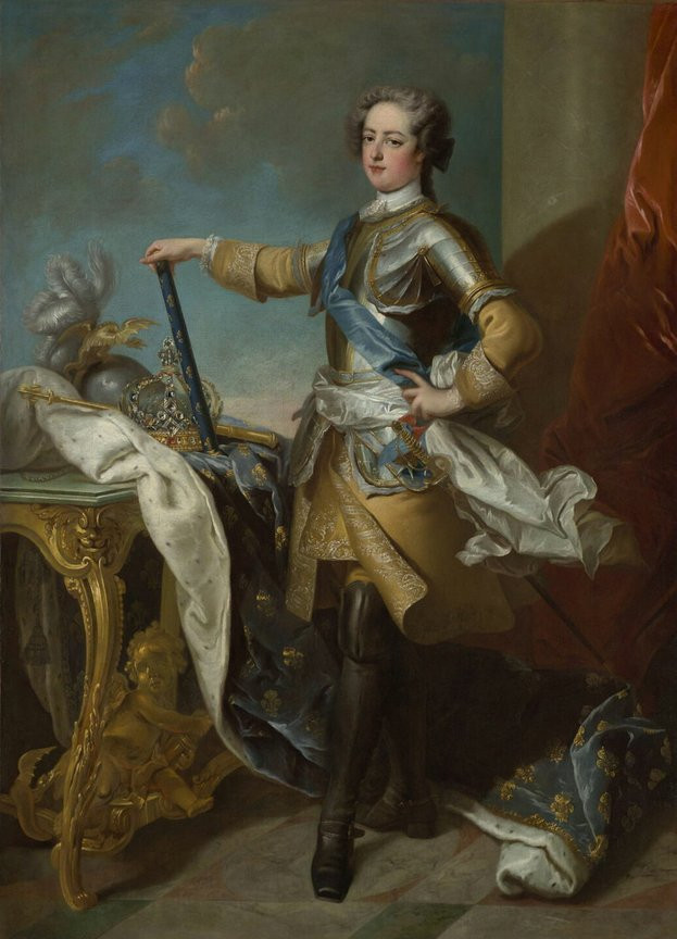 Louis XV jeune, en cuirasse - d'après le portrait officiel du roi par Jean-Baptiste van Loo-photo-4