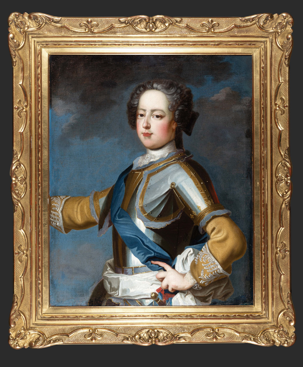 Louis XV jeune, en cuirasse - d'après le portrait officiel du roi par Jean-Baptiste van Loo