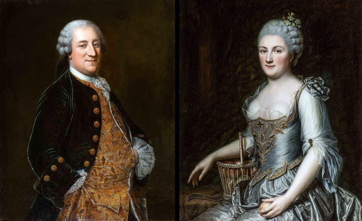 Jean-jaques And Louise Aunant - Portraits From The Louis XV Period, Ca 1765 - Follower Of F.-h. Drouais-photo-4