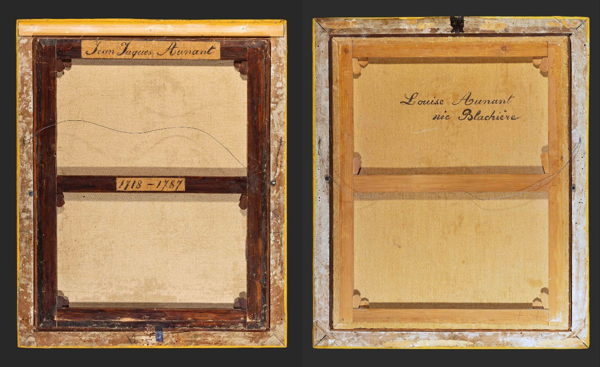 Jean-jaques And Louise Aunant - Portraits From The Louis XV Period, Ca 1765 - Follower Of F.-h. Drouais-photo-7