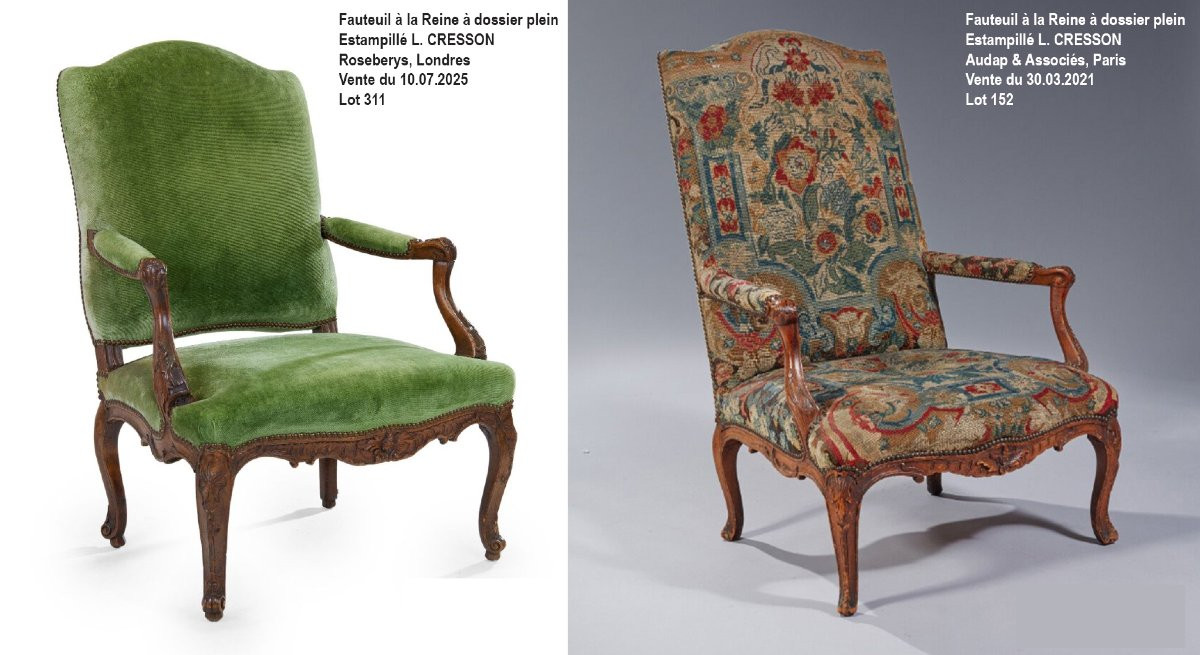 Louis XV Period Armchair, Attributed To L. Cresson - Paris, Circa 1740-photo-8