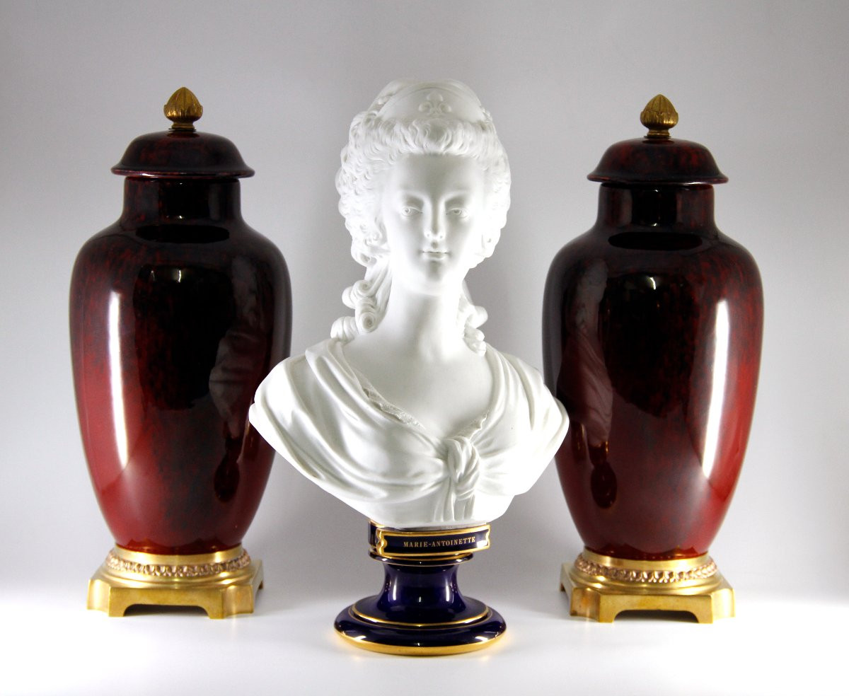 Pair Of Covered Vases With Flamed Oxblood Glaze — Paul Milet In Sèvres, Circa 1920-photo-3