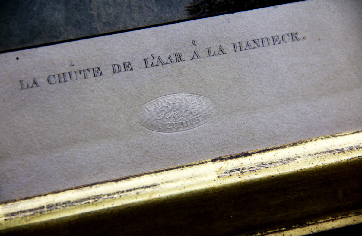 The Fall Of The Aare At Handeck — Watercolor Aquatint, Gabriel Lory And Johann Hürlimann, 1822-photo-1