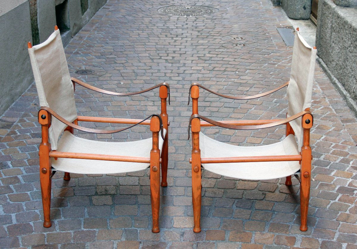 Wilhelm Kienzle (1886-1958) — Pair Of Safari Armchairs [1928] — Switzerland, Wohnbedarf, Circa 1960-photo-2
