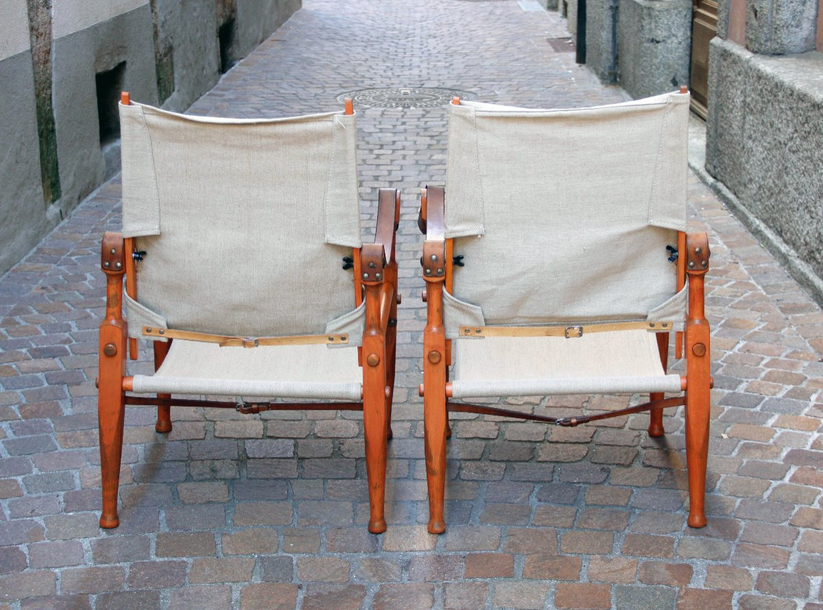 Wilhelm Kienzle (1886-1958) — Pair Of Safari Armchairs [1928] — Switzerland, Wohnbedarf, Circa 1960-photo-3