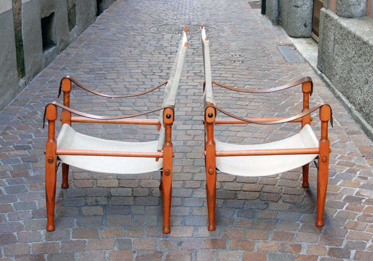 Wilhelm Kienzle (1886-1958) — Pair Of Safari Armchairs [1928] — Switzerland, Wohnbedarf, Circa 1960-photo-4