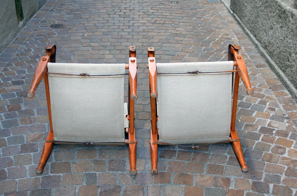 Wilhelm Kienzle (1886-1958) — Pair Of Safari Armchairs [1928] — Switzerland, Wohnbedarf, Circa 1960-photo-1