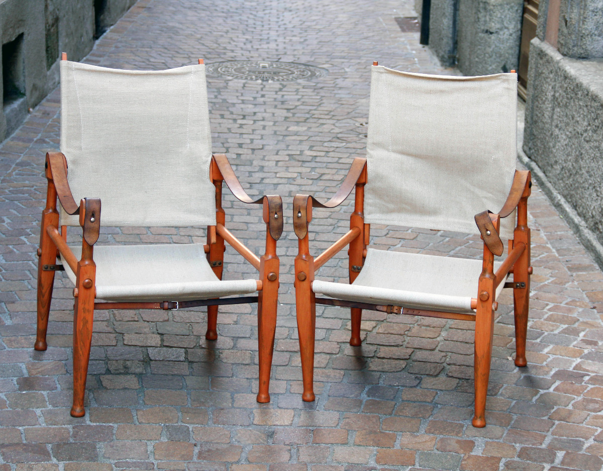 Wilhelm Kienzle (1886-1958) — Pair Of Safari Armchairs [1928] — Switzerland, Wohnbedarf, Circa 1960