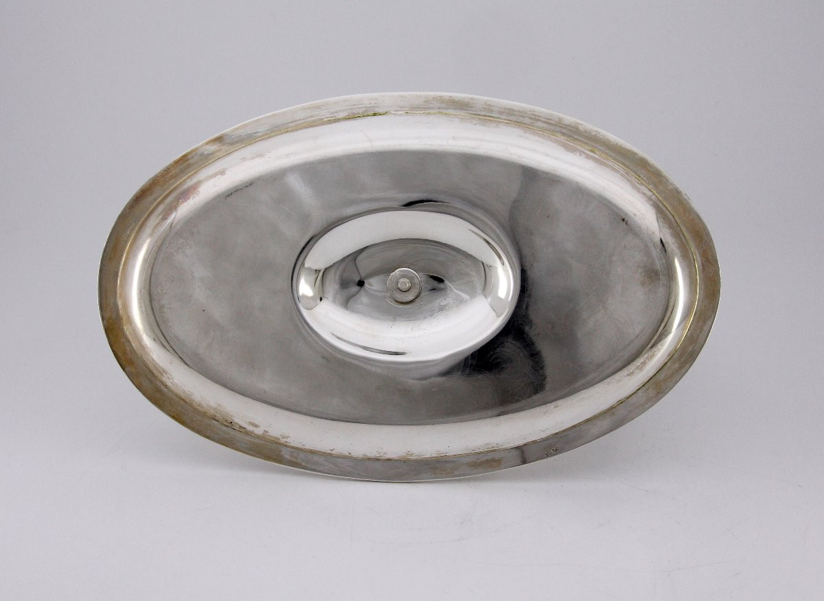 Empire Style Sauce Boat With Eagle's Head Handle — Solid Silver — Italy, Circa 1950-photo-6