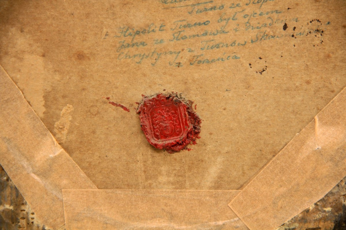 Poland — Pencil Portrait Of Wincenty Turno By Walerya Zakrzewska — Original Frame — 1850-photo-3