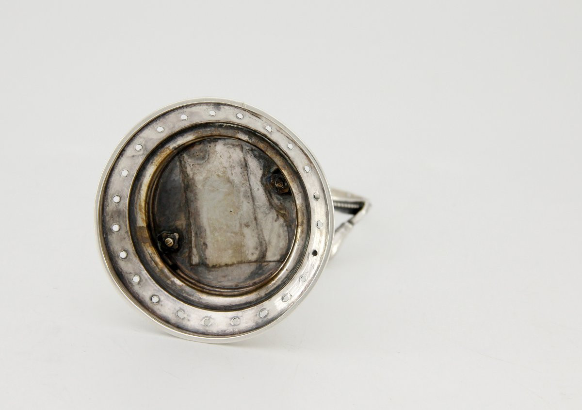 Solid Silver Toothpick Holder — Hoop Acrobat — Switzerland Or Germany, Circa 1840-photo-6