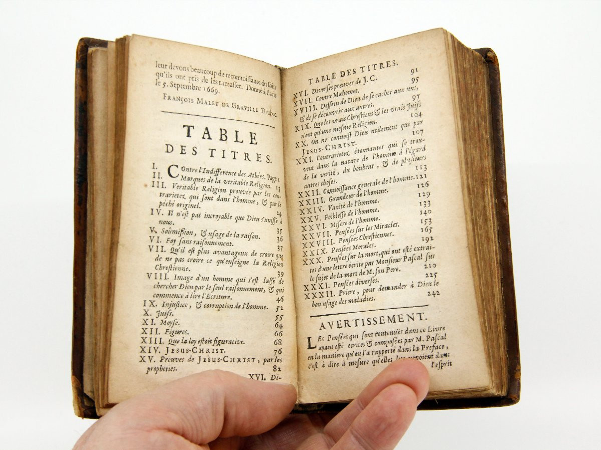 Pensées De Pascal — Fricx Edition Of 1679-photo-4