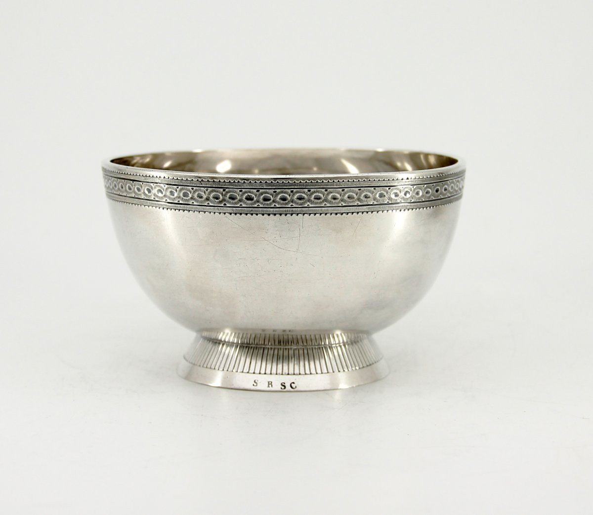 Solid Silver Bowl On Heel - Goldsmith Jean-frédéric Amaron, Lausanne Circa 1790-photo-3