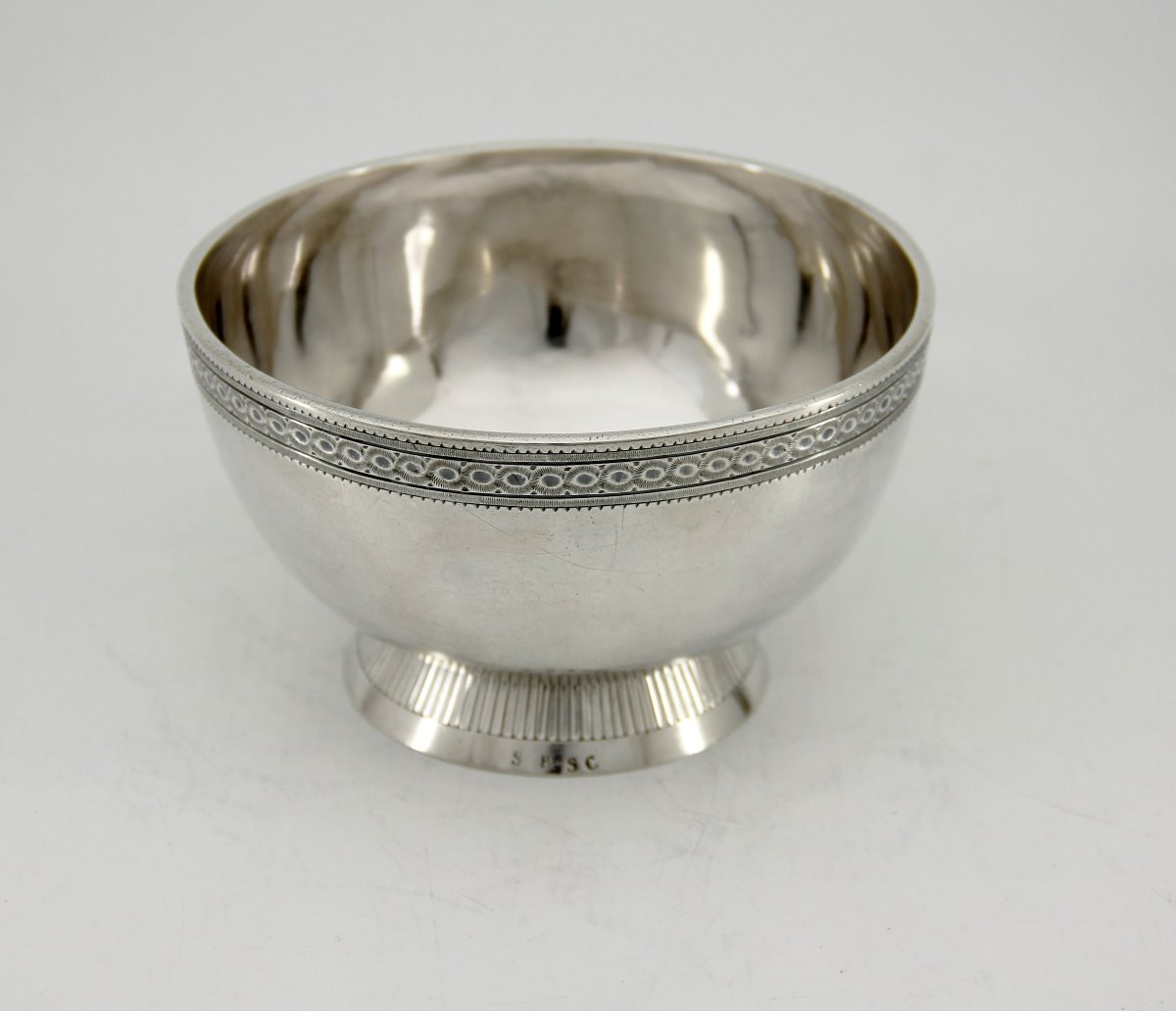 Solid Silver Bowl On Heel - Goldsmith Jean-frédéric Amaron, Lausanne Circa 1790-photo-4
