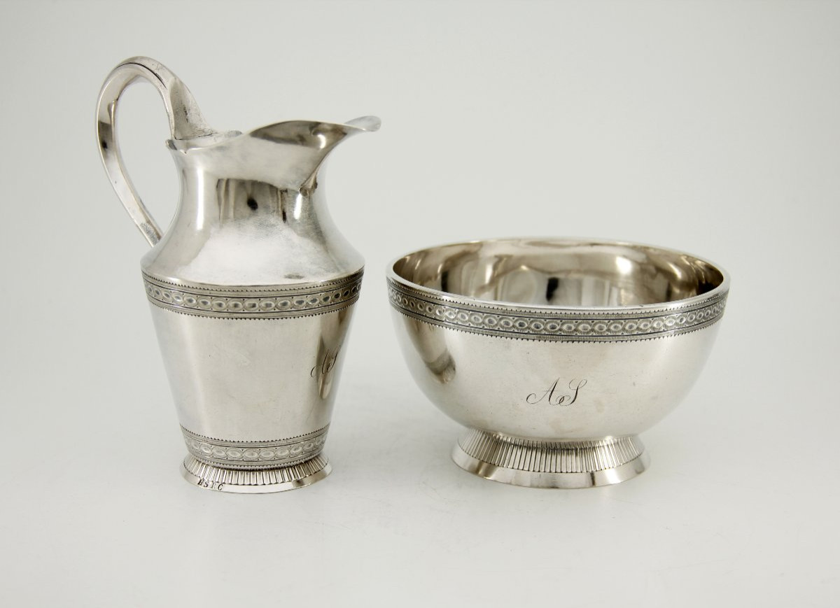 Solid Silver Bowl On Heel - Goldsmith Jean-frédéric Amaron, Lausanne Circa 1790-photo-4