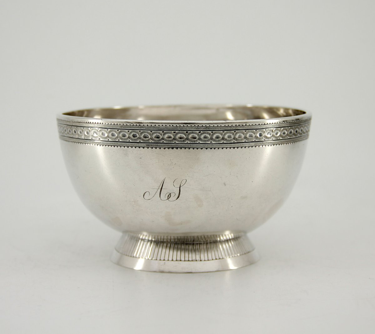 Solid Silver Bowl On Heel - Goldsmith Jean-frédéric Amaron, Lausanne Circa 1790-photo-5