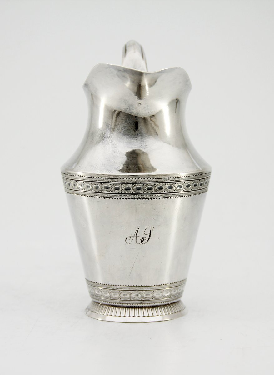 Creamer In Solid Silver - Goldsmith Wilhelm Brenner, Lausanne Circa 1790-photo-1