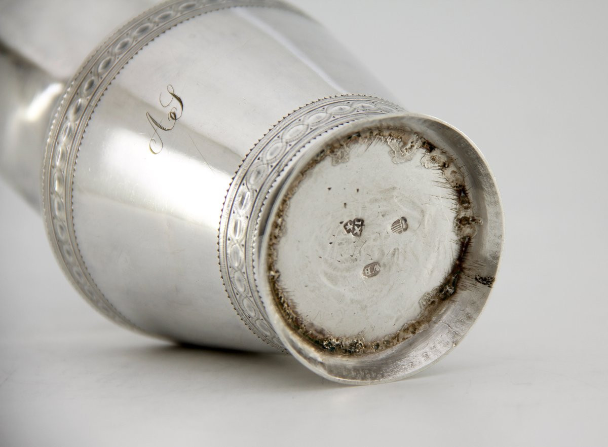 Creamer In Solid Silver - Goldsmith Wilhelm Brenner, Lausanne Circa 1790-photo-5