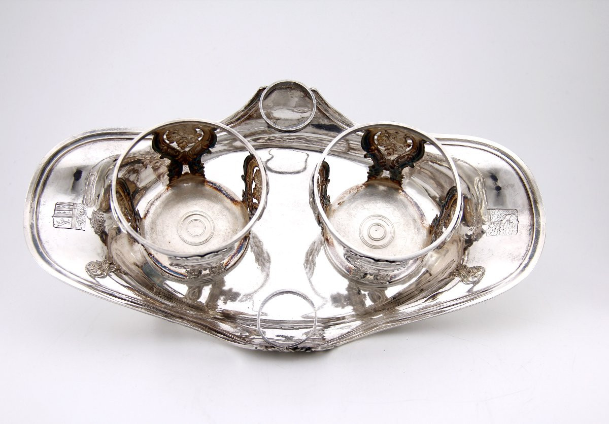 Huilier-vinaigrier en argent massif — René-Pierre Ferrier — Epoque Louis XVI — Paris, 1781-1782-photo-3