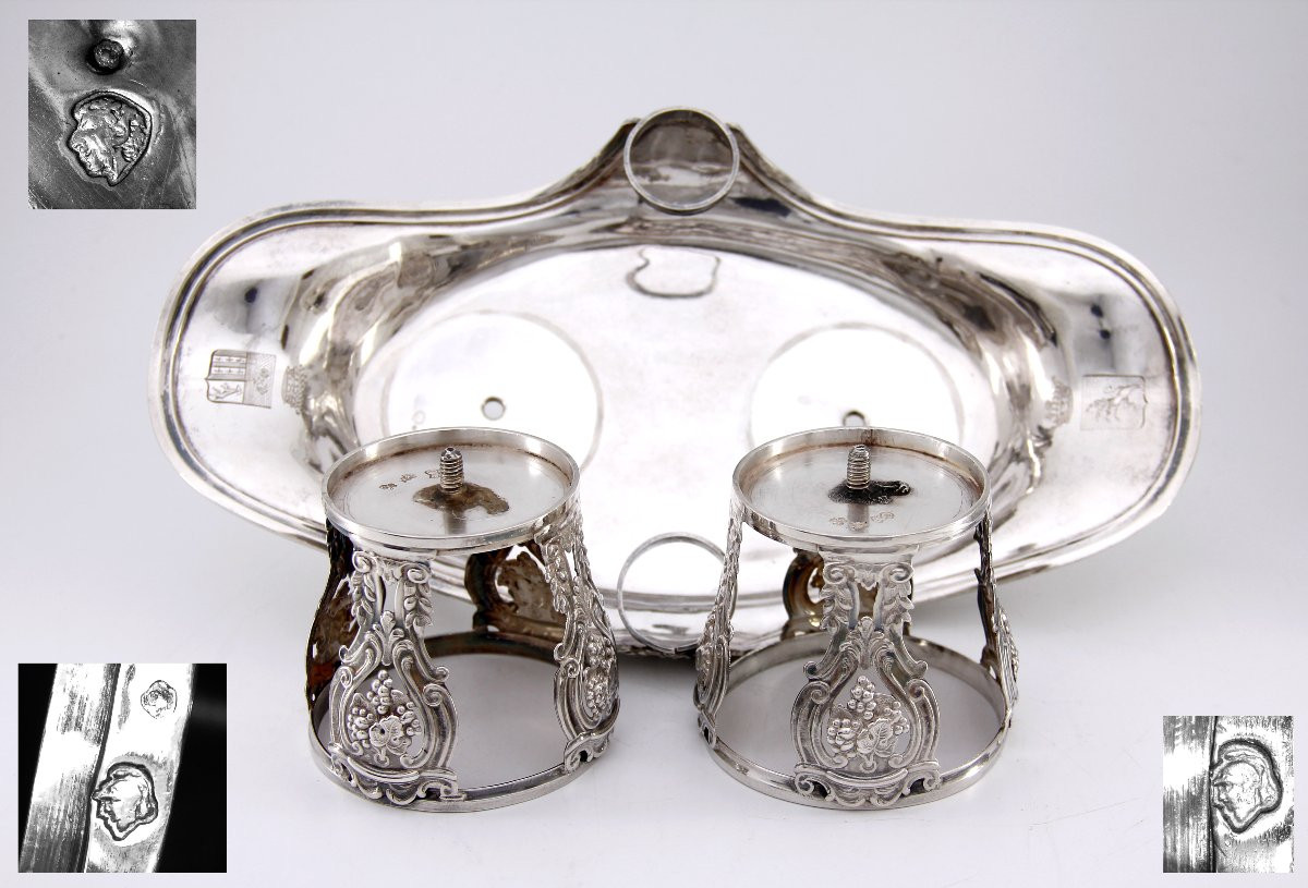Huilier-vinaigrier en argent massif — René-Pierre Ferrier — Epoque Louis XVI — Paris, 1781-1782-photo-7