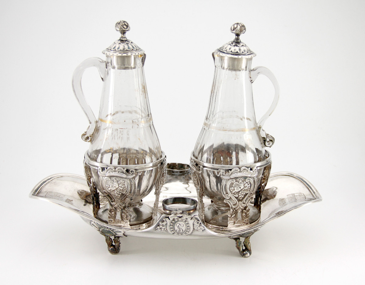 Huilier-vinaigrier en argent massif — René-Pierre Ferrier — Epoque Louis XVI — Paris, 1781-1782