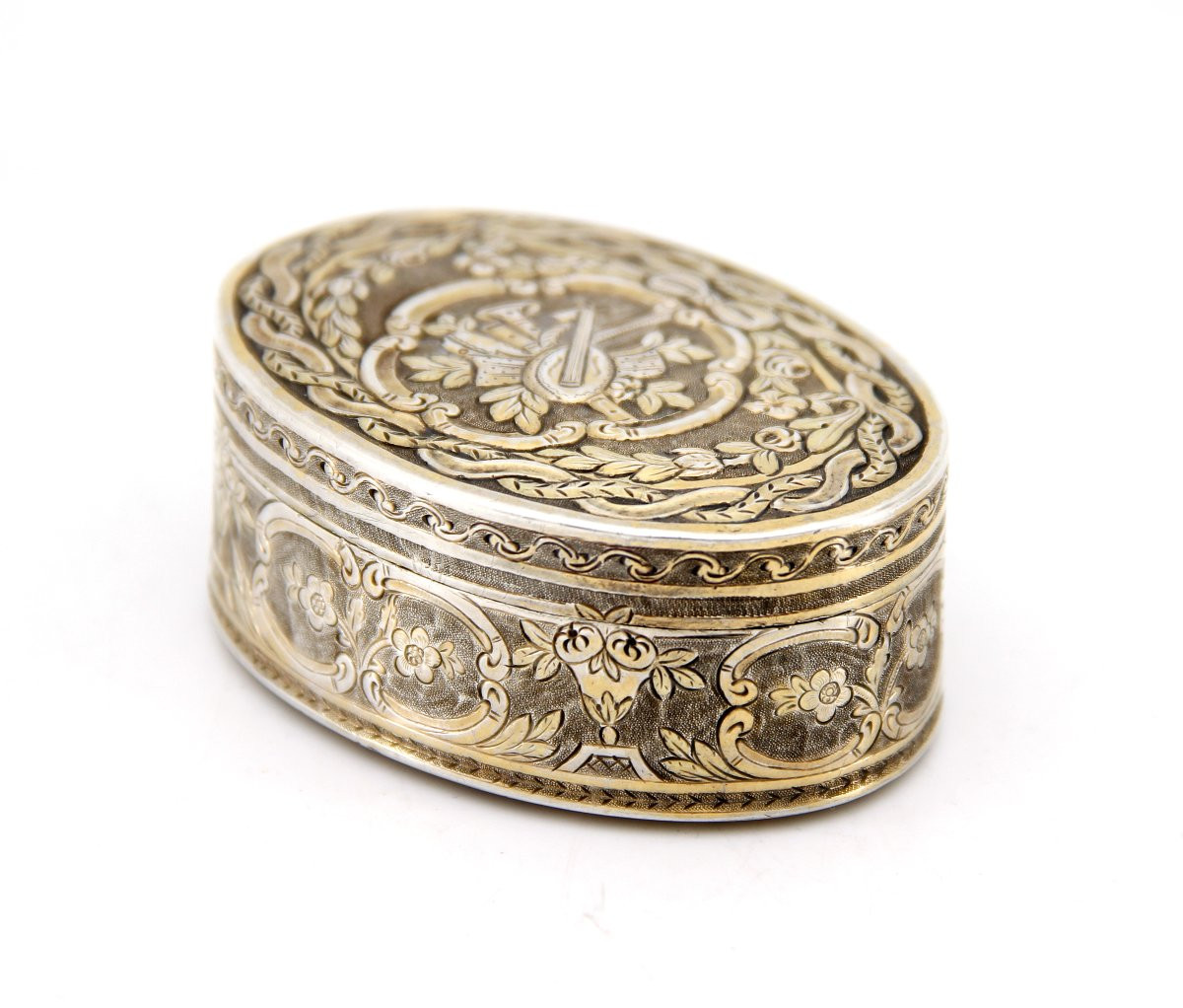 Tabatière en argent partiellement doré — Claude Guignard — Epoque Louis XVI — Paris, 1775-1776-photo-2