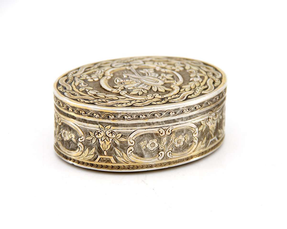 Tabatière en argent partiellement doré — Claude Guignard — Epoque Louis XVI — Paris, 1775-1776