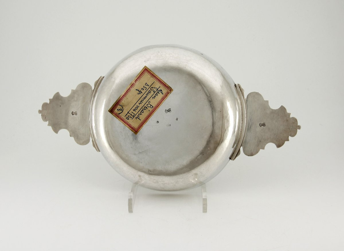 Ecuelle à Oreilles En Argent Massif - Jean Bérard - Régence Period - Saumur, 1717-1718-photo-4