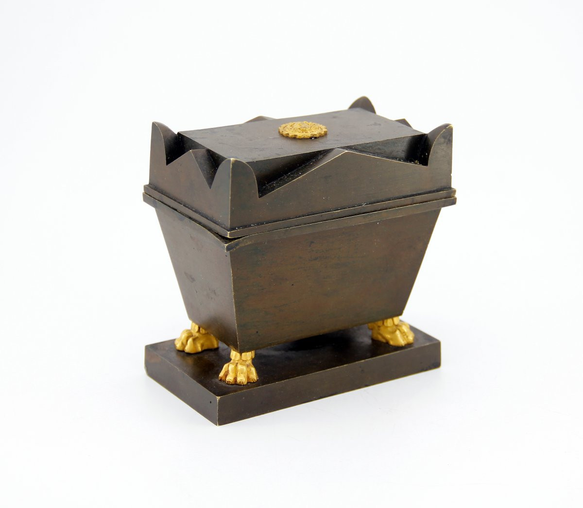Encrier Tombeau de l'Empereur Napoléon – Bronze patiné et doré au mercure - Époque Charles X-photo-4