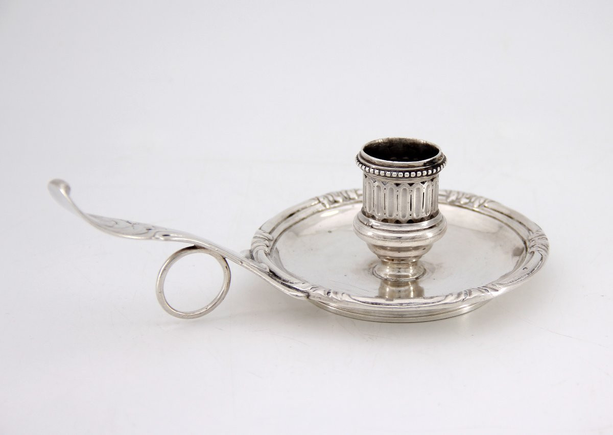 Bougeoir à main en argent massif – Jean-Ange Loque – Epoque Louis XVI – Paris, 1787-1788-photo-3