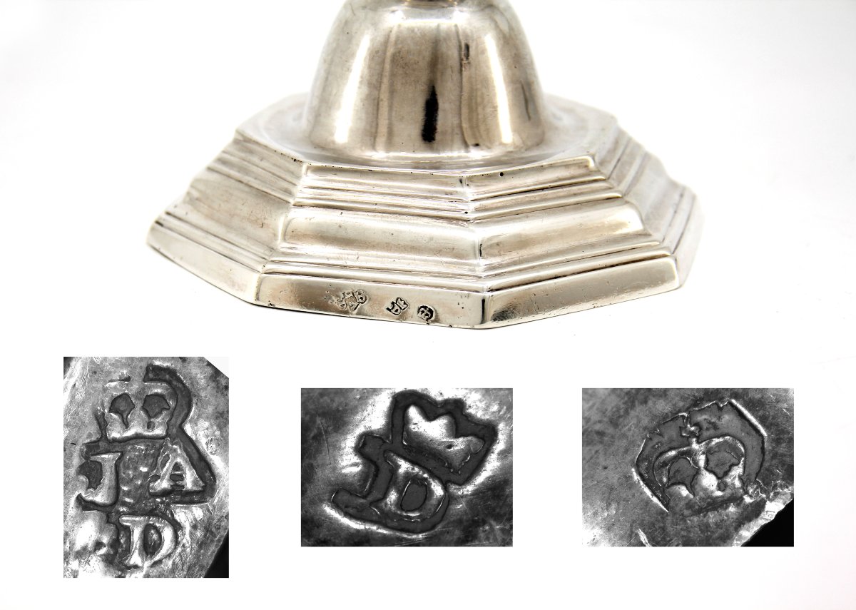 Solid Silver Regency Candlestick – Jean-adrien Duval – Louis XV Period – Calais, Circa 1760-photo-2
