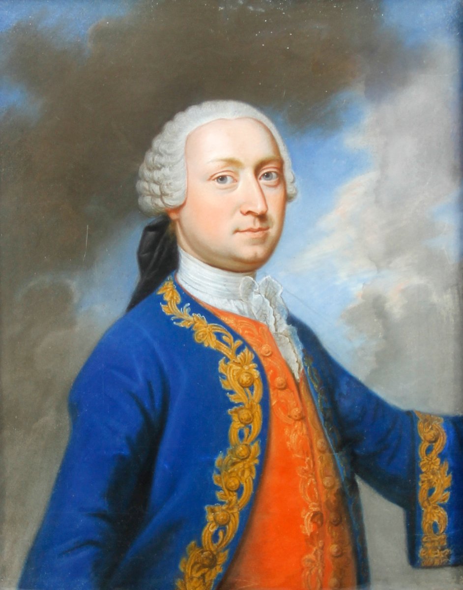 Benjamin Samuel Bolomey (1739–1819) – Portrait Of A Man – Pastel On Vellum – Louis XV Period-photo-2