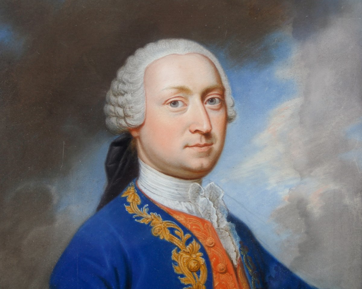 Benjamin Samuel Bolomey (1739–1819) – Portrait Of A Man – Pastel On Vellum – Louis XV Period-photo-3