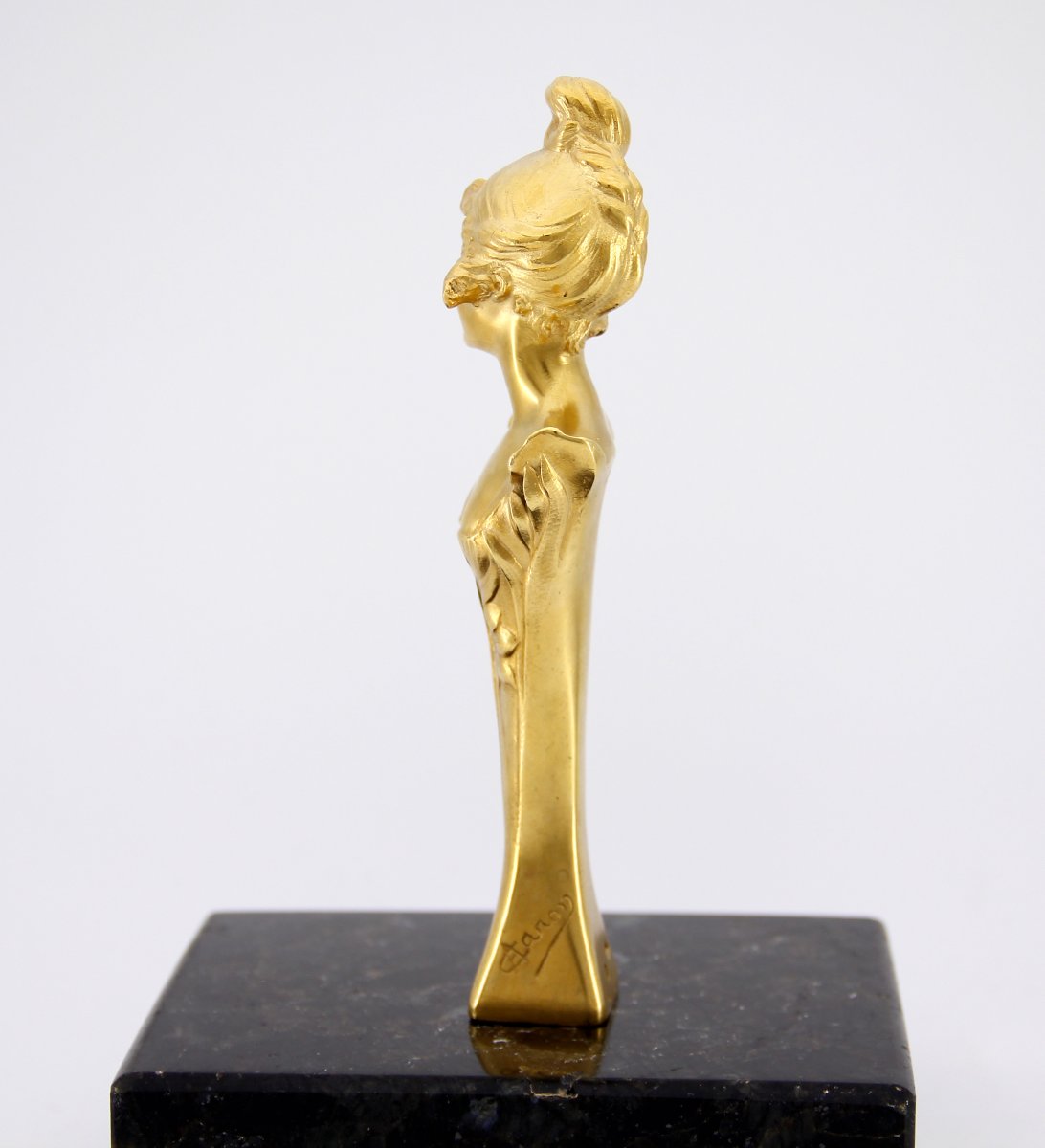 Alexandre Auguste CARON (1857-1932) — Cachet Art Nouveau en vermeil — Paris, vers 1900-photo-4