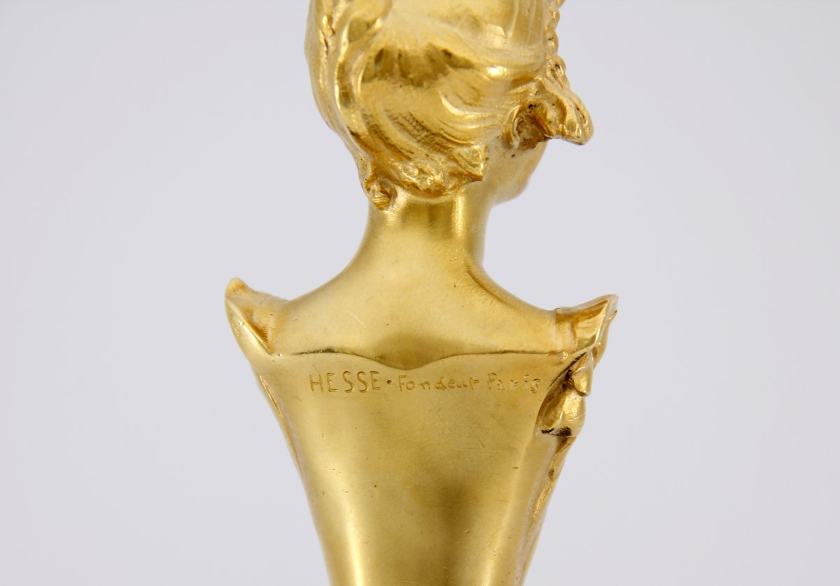 Alexandre Auguste CARON (1857-1932) — Cachet Art Nouveau en vermeil — Paris, vers 1900-photo-3