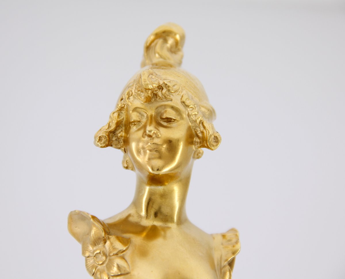 Alexandre Auguste CARON (1857-1932) — Cachet Art Nouveau en vermeil — Paris, vers 1900-photo-5