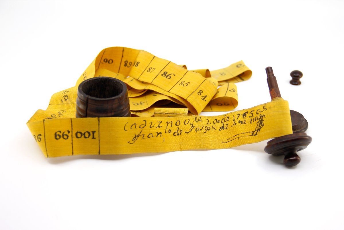Rare Tailor's Ribbon—signed And Dated November 20, 1765, By The Controller—spain, Cádiz-photo-6